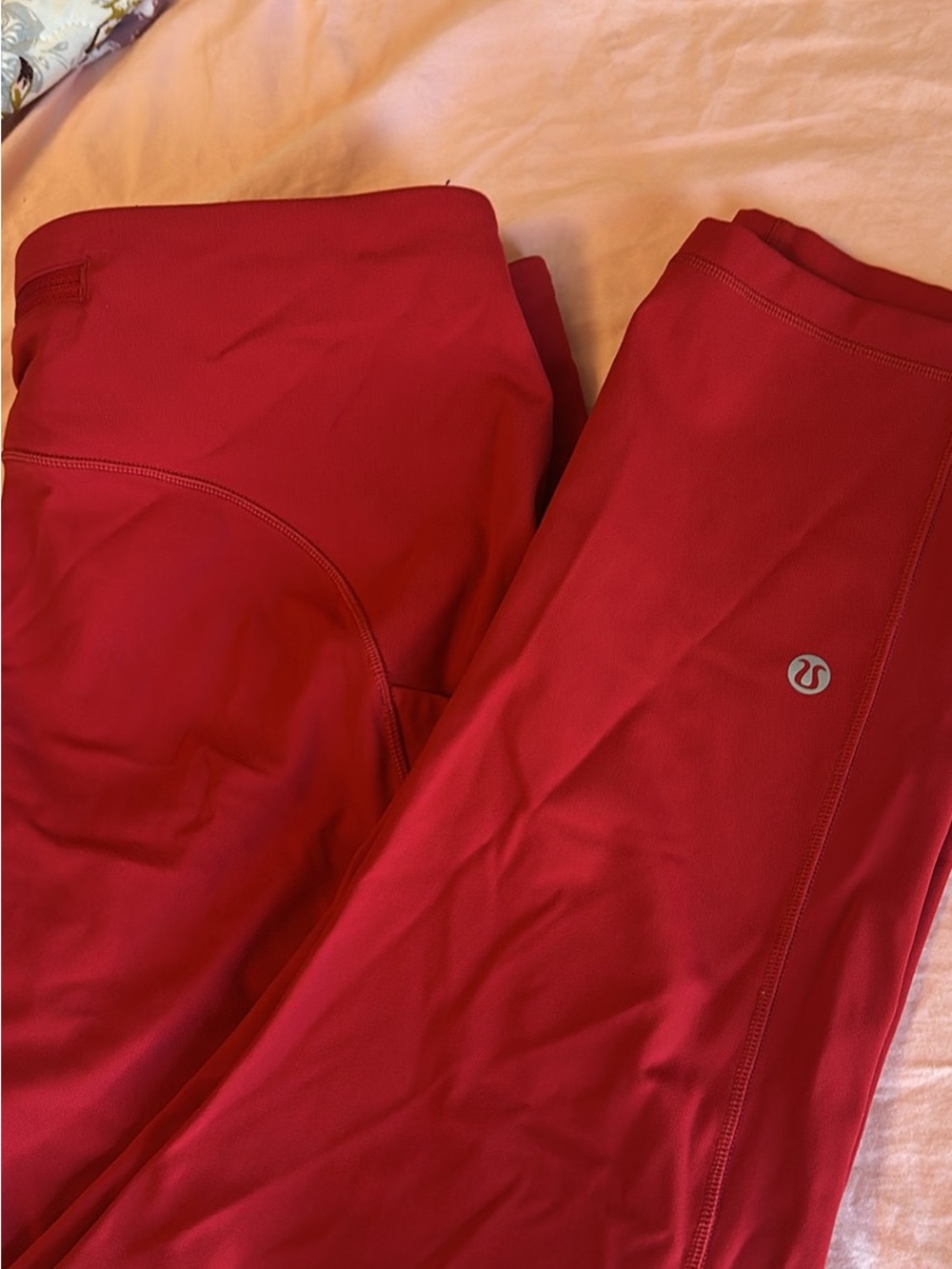 lululemon athletica Women’s Red Capris with Reflective Logo